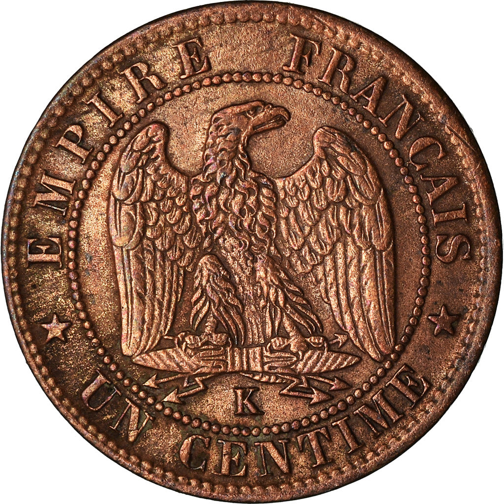 Coin, France, Napoleon III, Napoléon III, Centime, 1862, Bordeaux, EF(40-45)