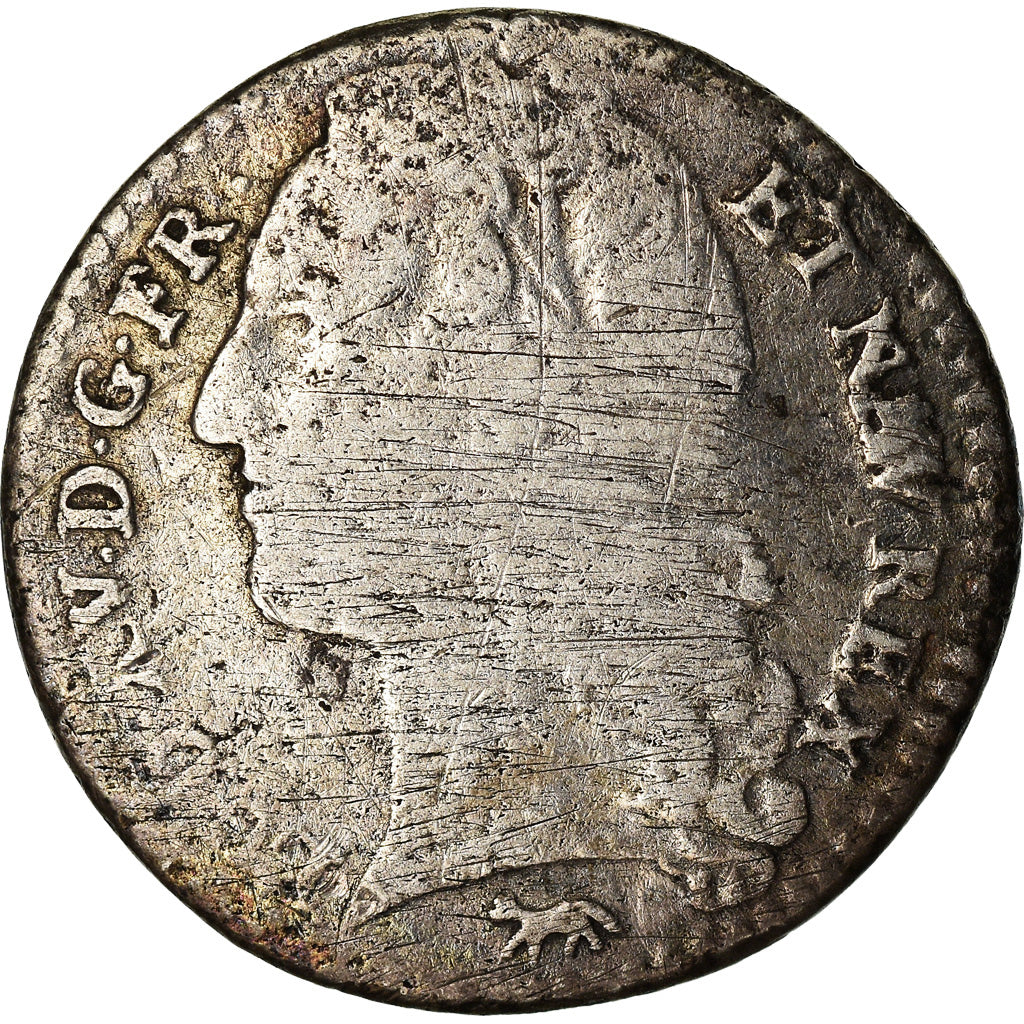 Moneta, Francia, 1/10 Ecu, 1749, Paris, B+, Argento, Gadoury:292
