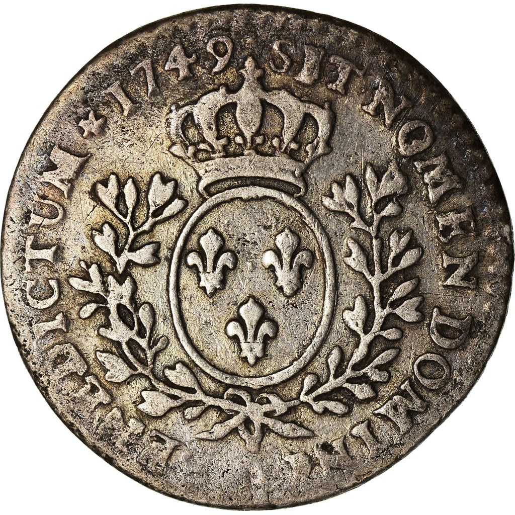 Moneta, Francia, 1/10 Ecu, 1749, Paris, B+, Argento, Gadoury:292