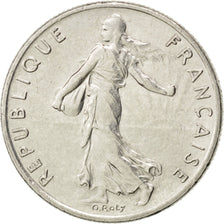 Moneda, Francia, Semeuse, 1/2 Franc, 1977, MBC+, Níquel, KM:931.1, Gadoury:429