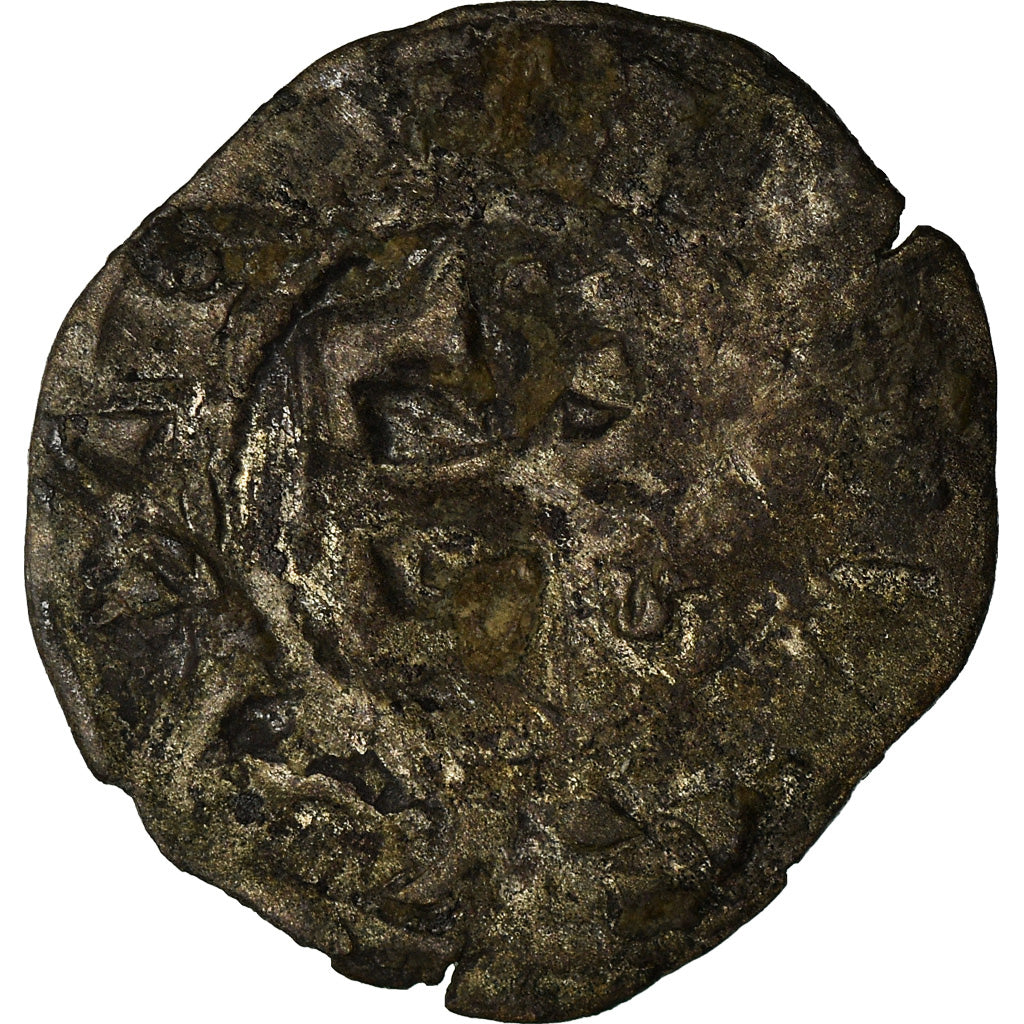 Moneda, Francia, Berry, Geoffroy II de Donzy, Obol, 1060-1160, Gien, BC+, Plata