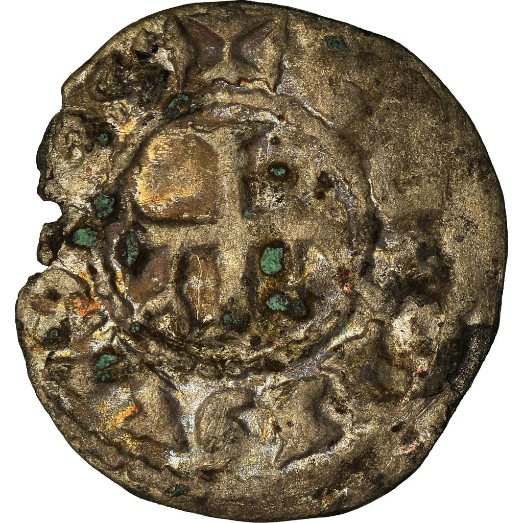 Moneta, Francja, Anjou, Geoffroi II, Denarius, Angers, VF(20-25), Srebro