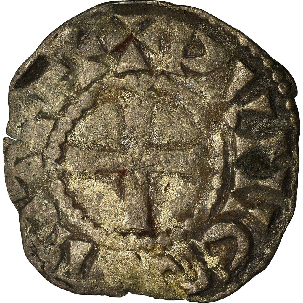 Moeda, França, Châteaudun, Anonymous, Obol, VF(20-25), Prata, Duplessy:484