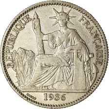Moneta, INDOCINA FRANCESE, 50 Cents, 1936, Paris, BB, Argento, KM:4a.2