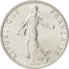 FRANCE, Semeuse, 1/2 Franc, 1986, Paris, KM #931.1, MS(63), Nickel, 19.5,...