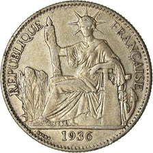 Moneta, INDOCINA FRANCESE, 50 Cents, 1936, Paris, BB, Argento, KM:4a.2