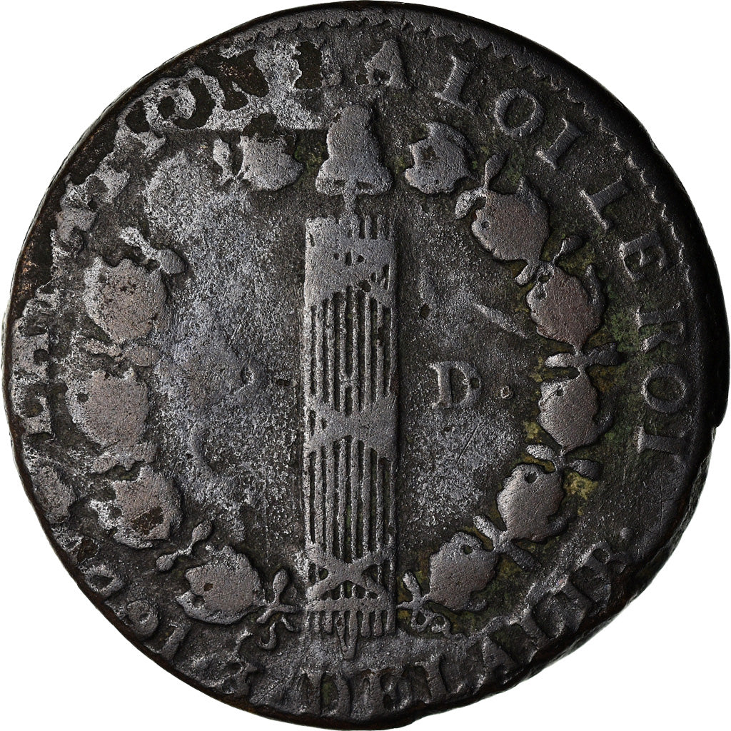 Moneta, Francja, 12 deniers françois, 12 Deniers, 1791, Paris, VF(20-25)