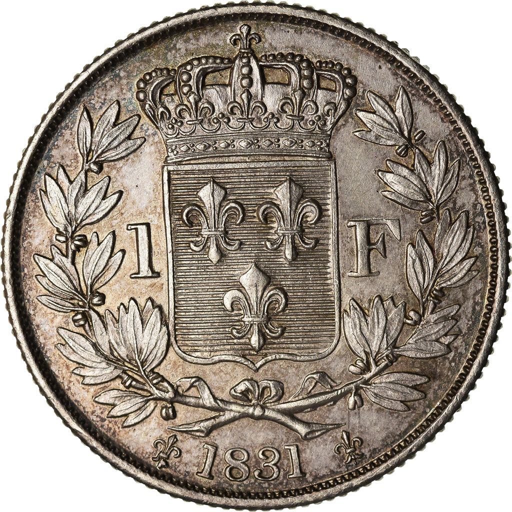 Munten, Frankrijk, Henri V, Franc, 1831, Brussels, UNC-, Zilver, KM:28.1