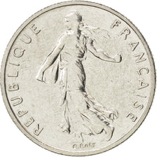 FRANCE, Semeuse, 1/2 Franc, 1990, Paris, KM #931.1, AU(55-58), Nickel, 19.5,...