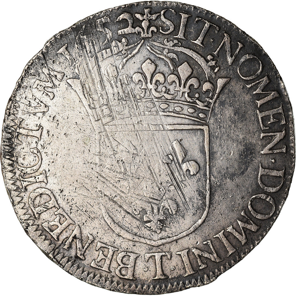 Moneta, Francja, Louis XIV, Écu à la mèche longue, Ecu, 1652, Nantes