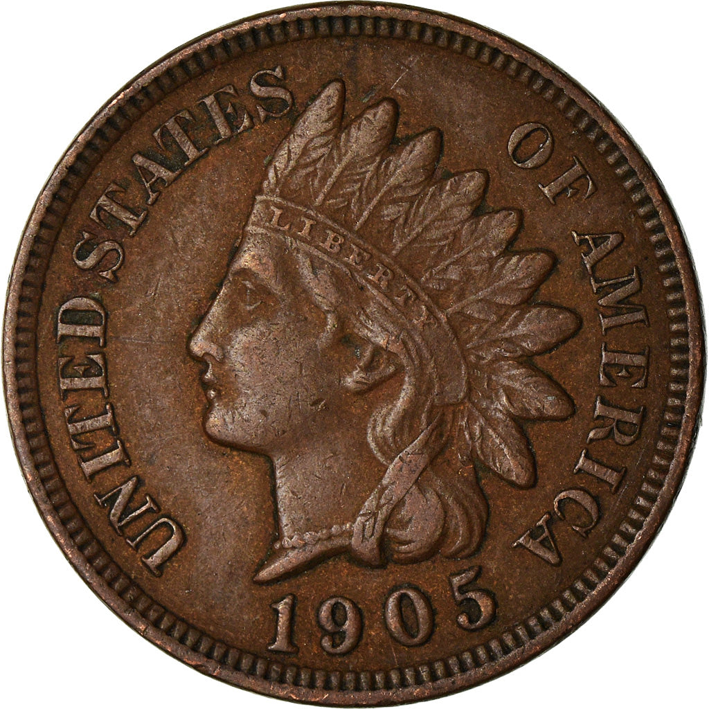 Coin, United States, Indian Head Cent, Cent, 1905, U.S. Mint, Philadelphia