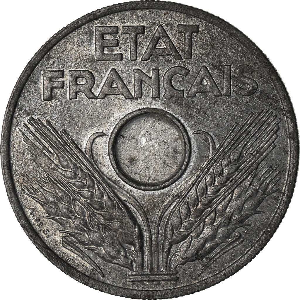 Monnaie, France, 20 Centimes, 1943, Pessac, error without hole, SUP+, Zinc