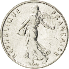 FRANCE, Semeuse, 1/2 Franc, 1993, Paris, KM #931.1, MS(63), Nickel, 19.5,...
