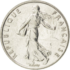 FRANCE, Semeuse, 1/2 Franc, 1993, Paris, KM #931.1, MS(63), Nickel, 19.5,...