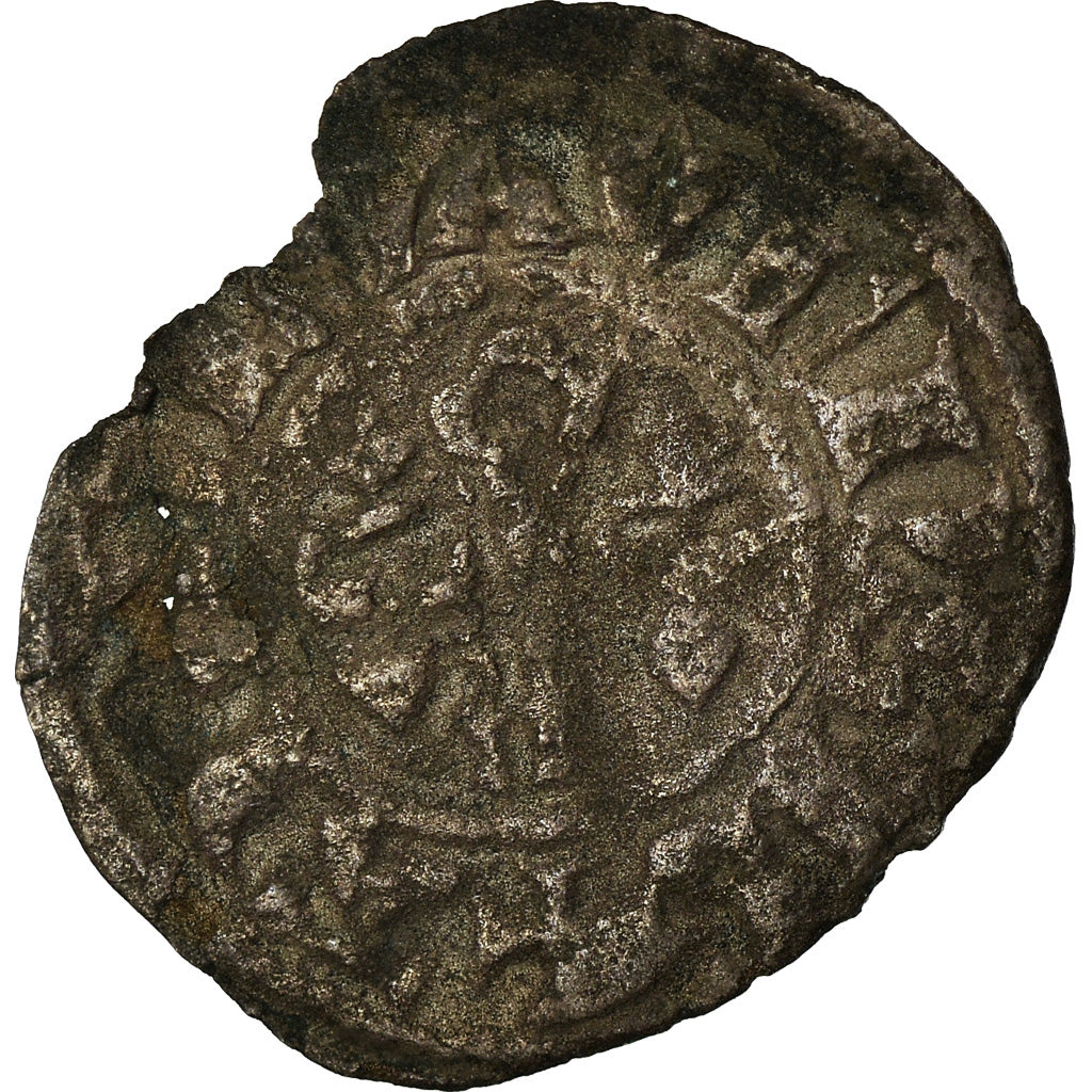 Münze, Frankreich, Anjou, Charles I, Obol, Angers, S+, Silber, Boudeau:157