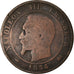Moeda, França, Napoleon III, Napoléon III, 10 Centimes, 1854, Lyon, VF(20-25)