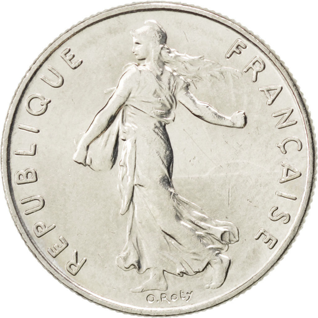 Vème République, 1/2 Franc Semeuse 1994 dauphin, KM 931.1