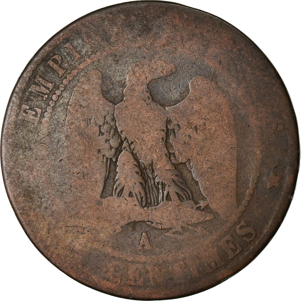 Moneda, Francia, Napoleon III, Napoléon III, 10 Centimes, 1854, Paris, BC