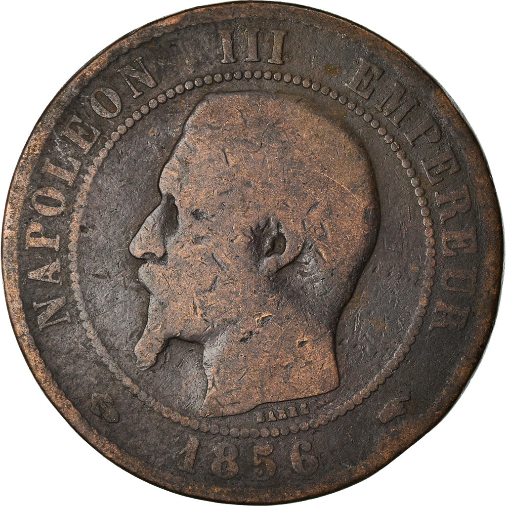 Moneda, Francia, Napoleon III, Napoléon III, 10 Centimes, 1856, Paris, BC
