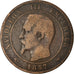 Moneda, Francia, Napoleon III, Napoléon III, 10 Centimes, 1857, Paris, BC+