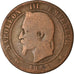 Münze, Frankreich, 10 Centimes, 1863, Paris, SGE+, Bronze, KM:798.1