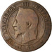 Moneda, Francia, Napoleon III, 10 Centimes, 1862, Strasbourg, BC, Bronce