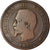 Moneda, Francia, Napoleon III, Napoléon III, 10 Centimes, 1855, Bordeaux, BC+