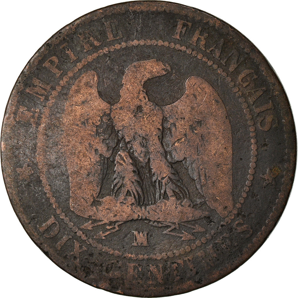 Moneta, Francja, Napoleon III, Napoléon III, 10 Centimes, 1855, Marseille