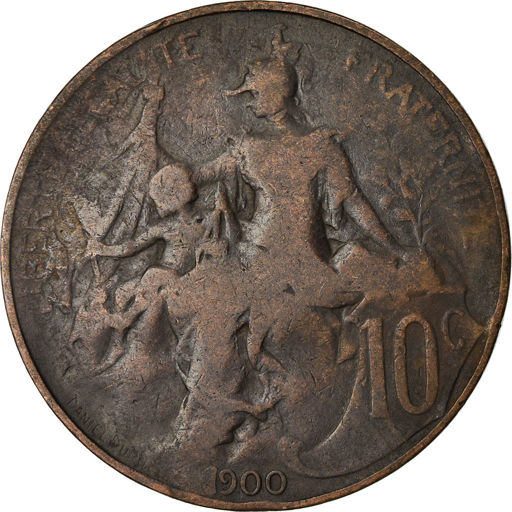 Coin, France, Dupuis, 10 Centimes, 1900, Paris, VF(20-25), Bronze, KM:843