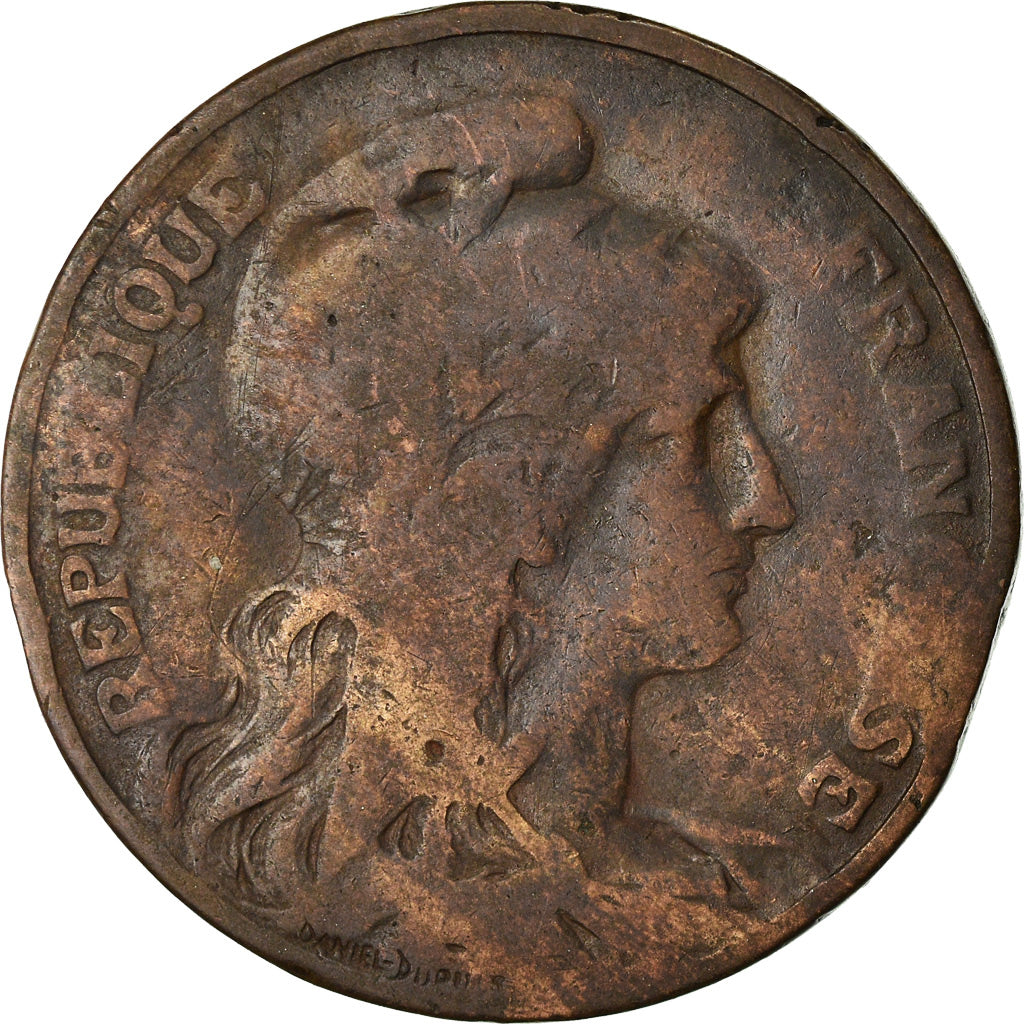 Moneda, Francia, Dupuis, 10 Centimes, 1898, Paris, BC+, Bronce, KM:843, Le
