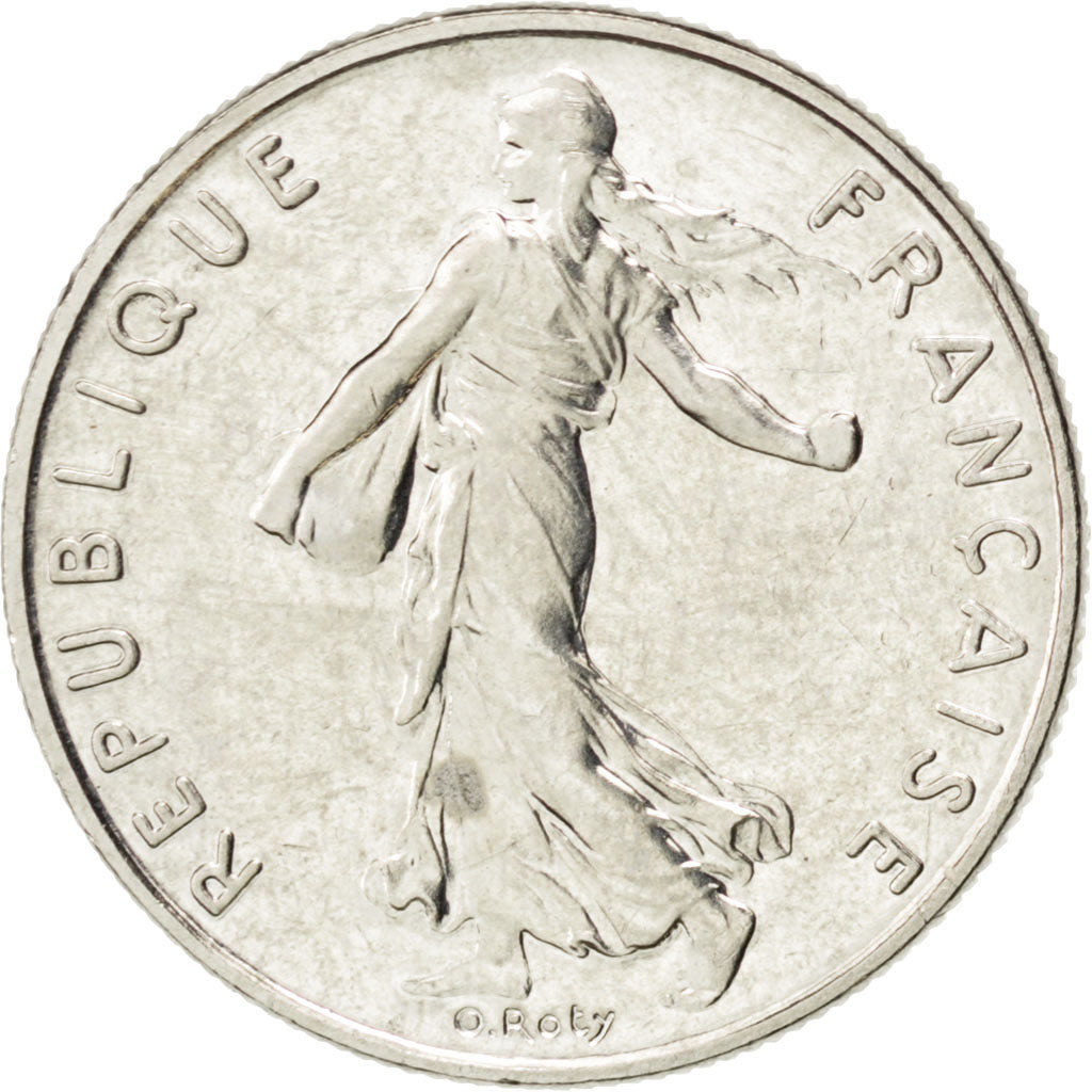 FRANCE, Semeuse, 1/2 Franc, 1996, Paris, KM #931.1, MS(60-62), Nickel, 19.5,...