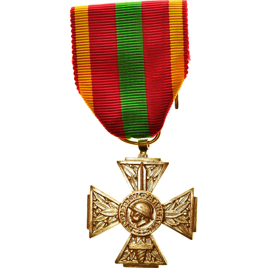 France, Croix du Combattant Volontaire, Medal, 1939-1945, Uncirculated, Gilt