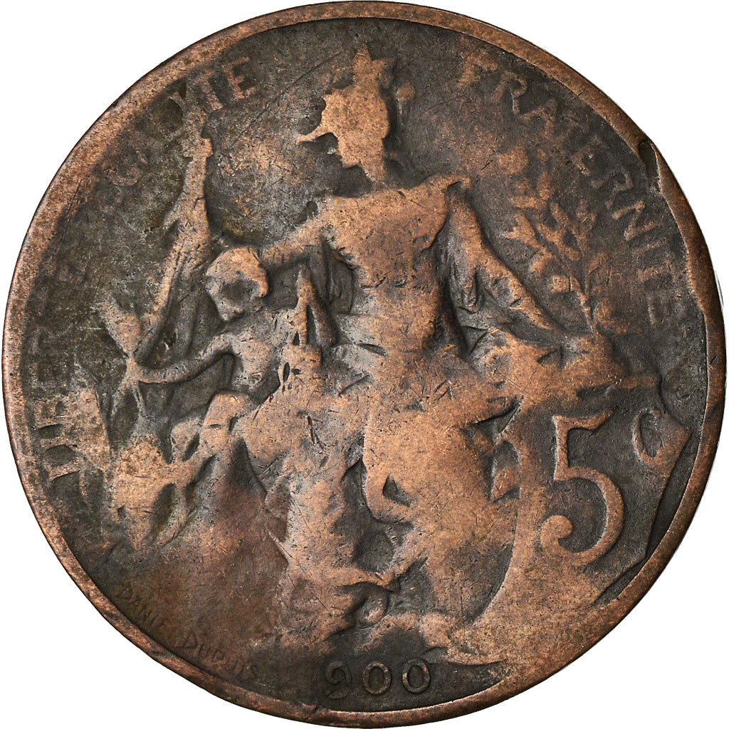 Coin, France, Dupuis, 5 Centimes, 1900, Paris, VF(20-25), Bronze, KM:842
