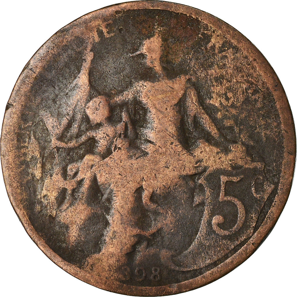 Coin, France, Dupuis, 5 Centimes, 1898, Paris, VF(20-25), Bronze, KM:842