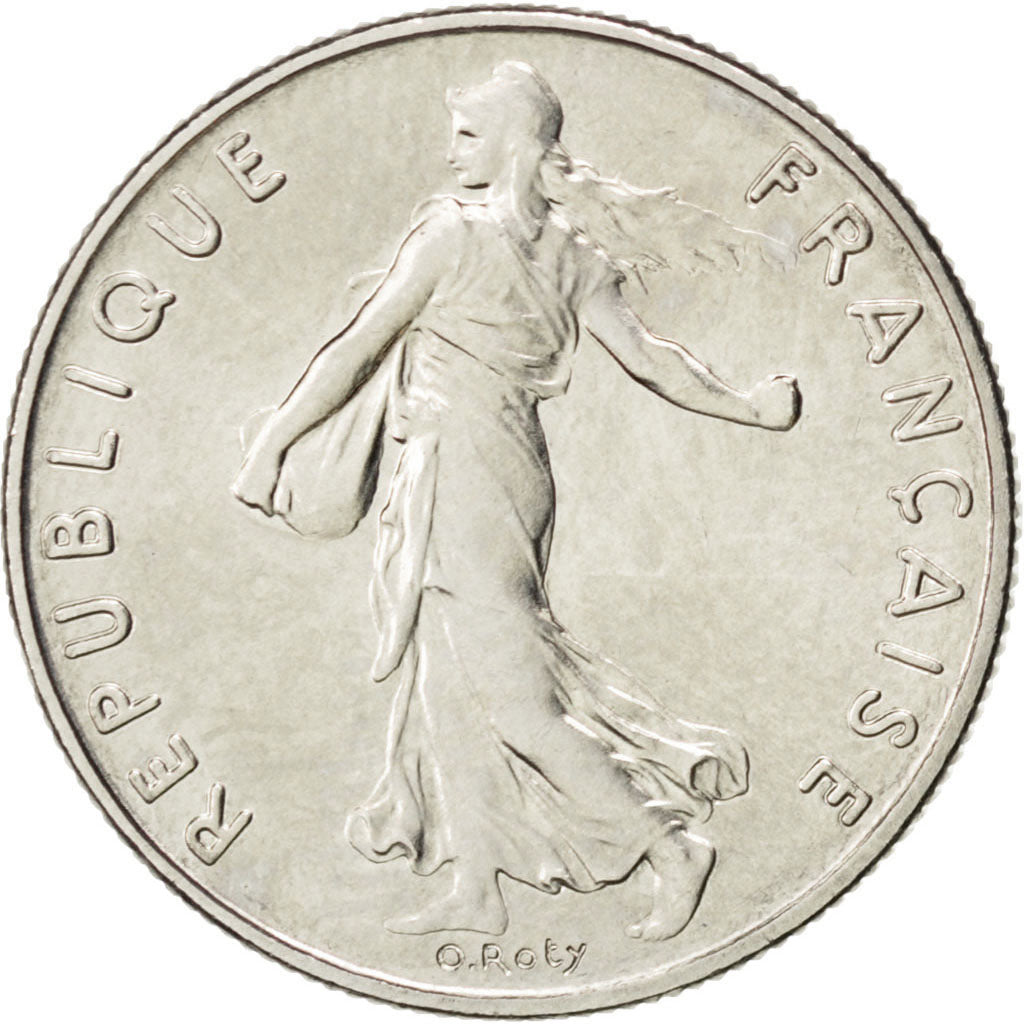 FRANCE, Semeuse, 1/2 Franc, 1998, Paris, KM #931.1, MS(63), Nickel, 19.5,...