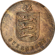 GUERNSEY, 4 Doubles, 1920, Birmingham, KM #13, AU(50-53), Bronze, 4.80