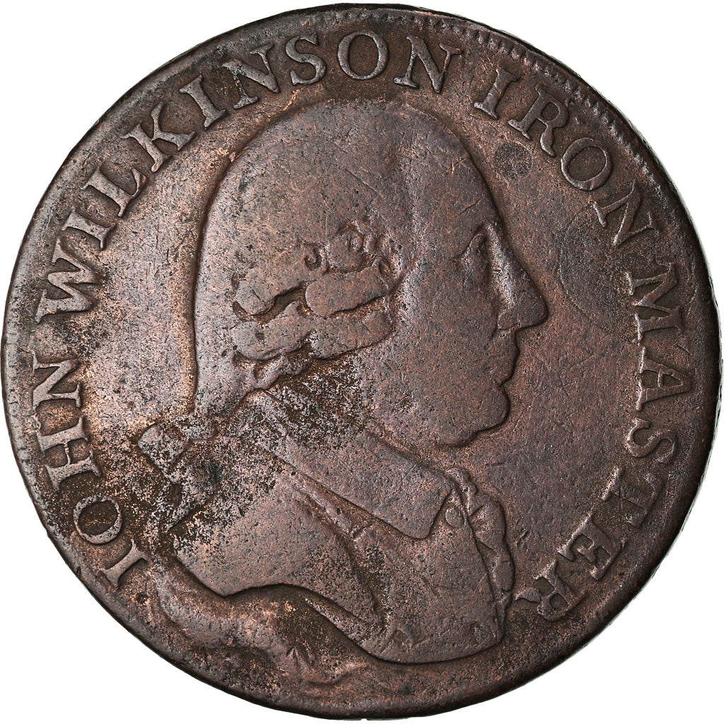 Moneta, Gran Bretagna, Warwickshire, John Wilkinson, Halfpenny Token, 1791, MB+