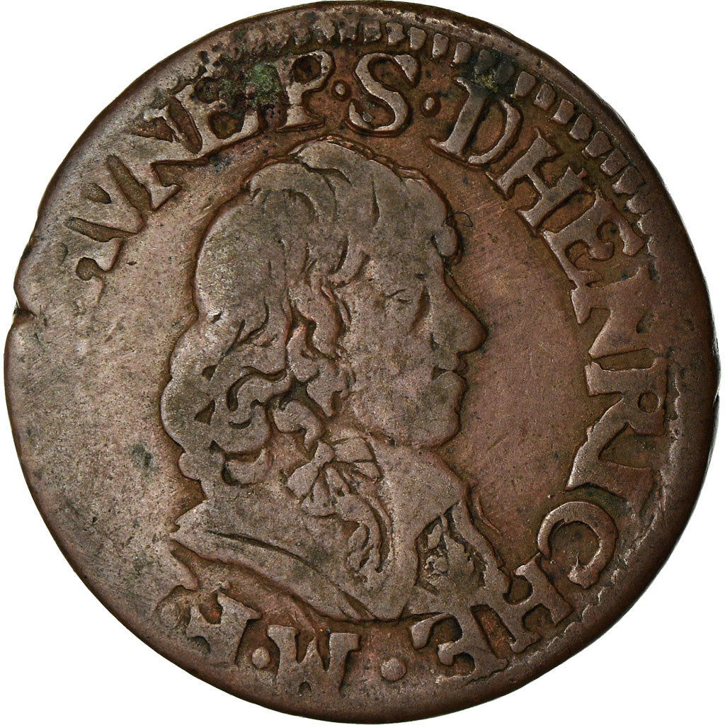 Monnaie, FRENCH STATES, BOISBELLE & HENRICHEMONT, Double Tournois, 1642