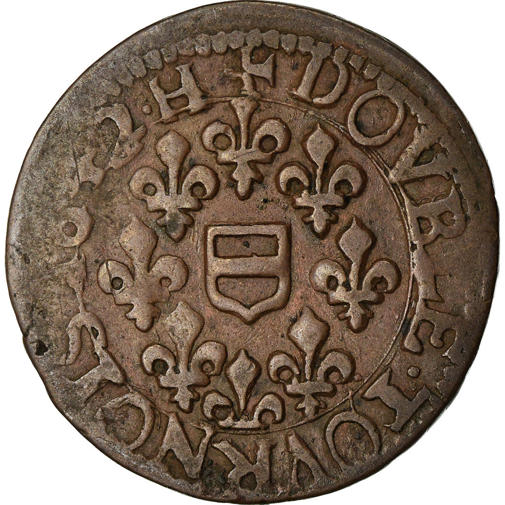Monnaie, FRENCH STATES, BOISBELLE & HENRICHEMONT, Double Tournois, 1642