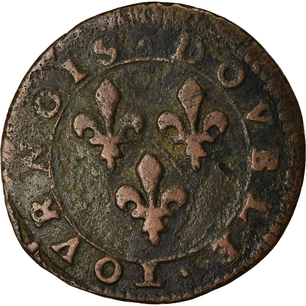 Münze, Frankreich, Double Tournois, Château-Regnault, S+, Kupfer, CGKL:674