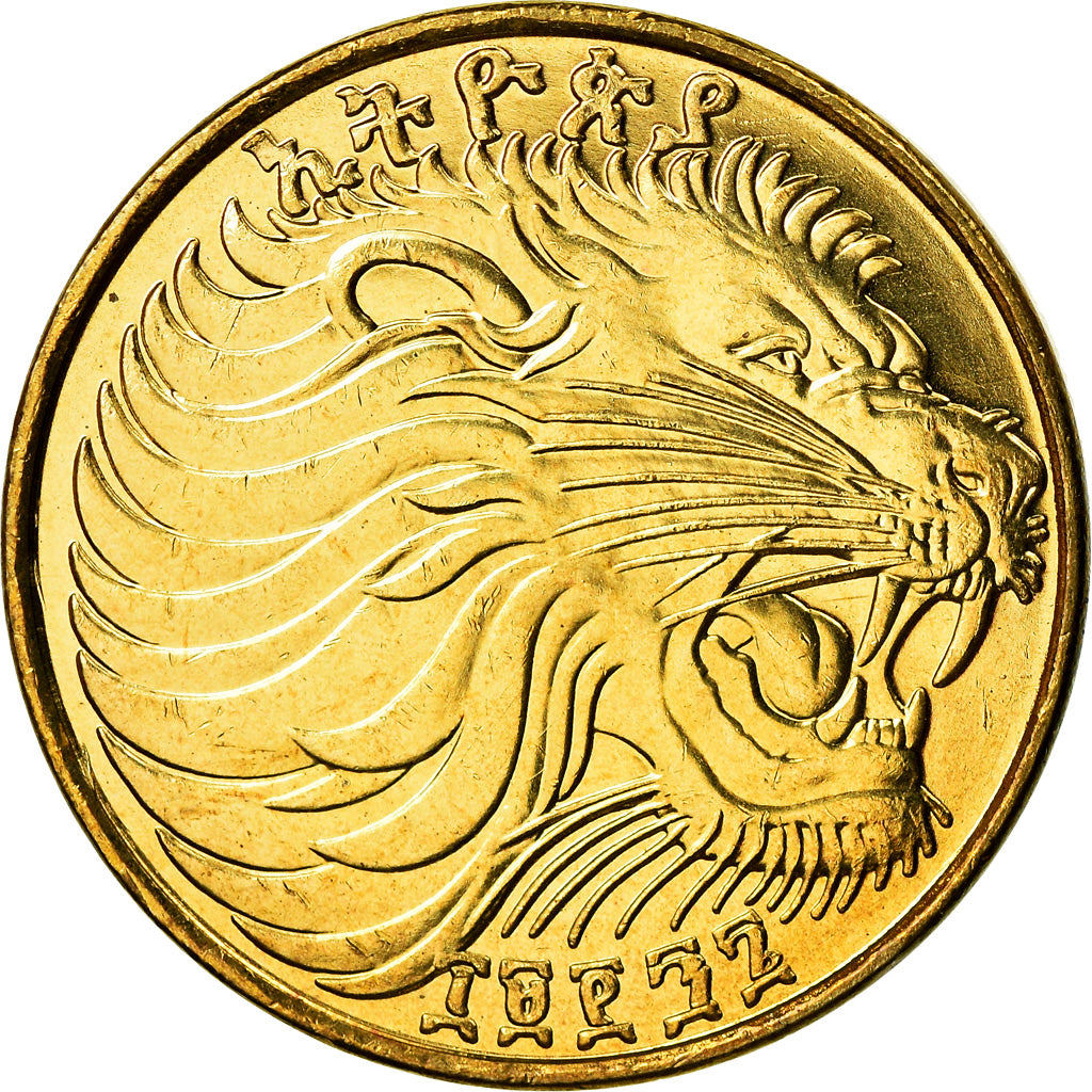 Coin, Ethiopia, 10 Cents, 2004, MS(63), Brass plated steel, KM:45.3