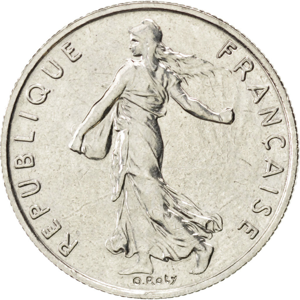 FRANCE, Semeuse, 1/2 Franc, 2001, Paris, KM #931.1, MS(63), Nickel, 19.5,...