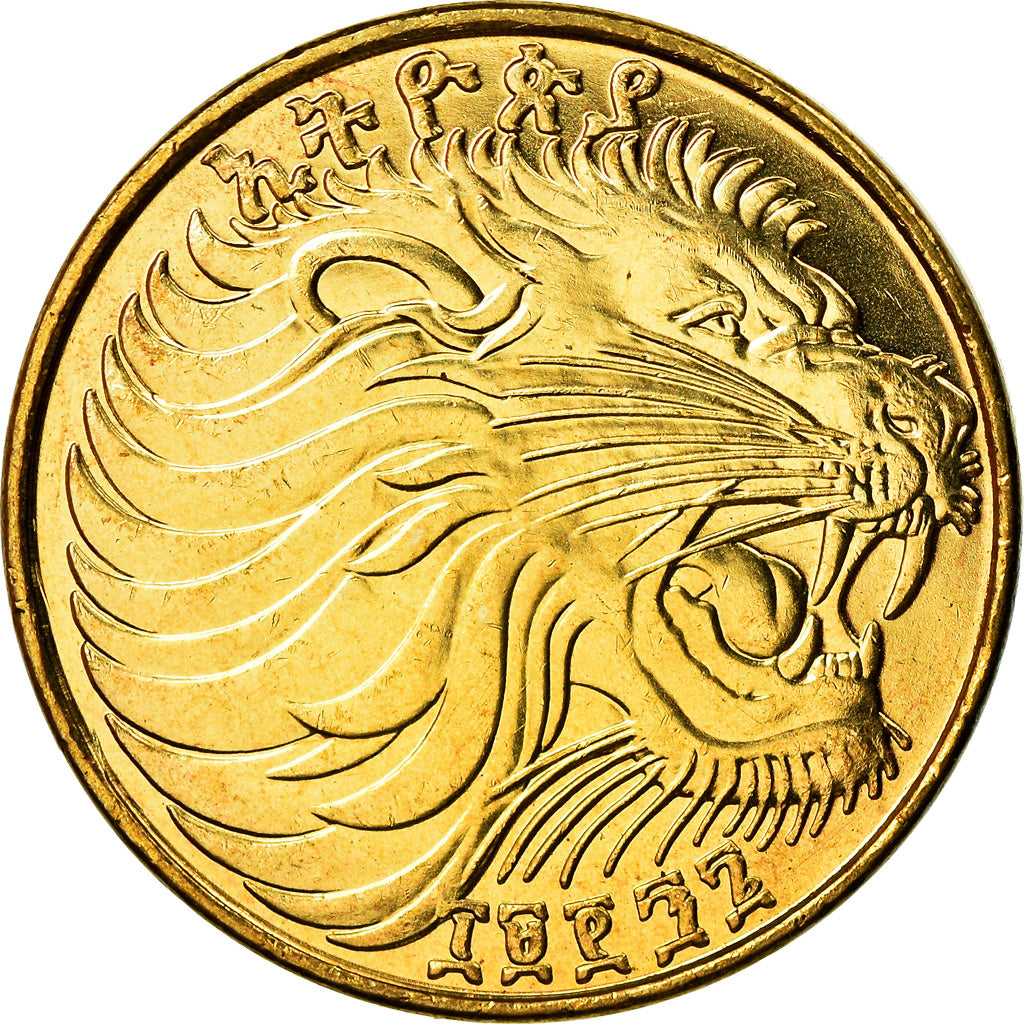 Coin, Ethiopia, 10 Cents, 2004, MS(63), Brass plated steel, KM:45.3