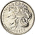Moeda, Etiópia, 25 Cents, 2005, Royal Canadian Mint, MS(63), Aço Cromado a