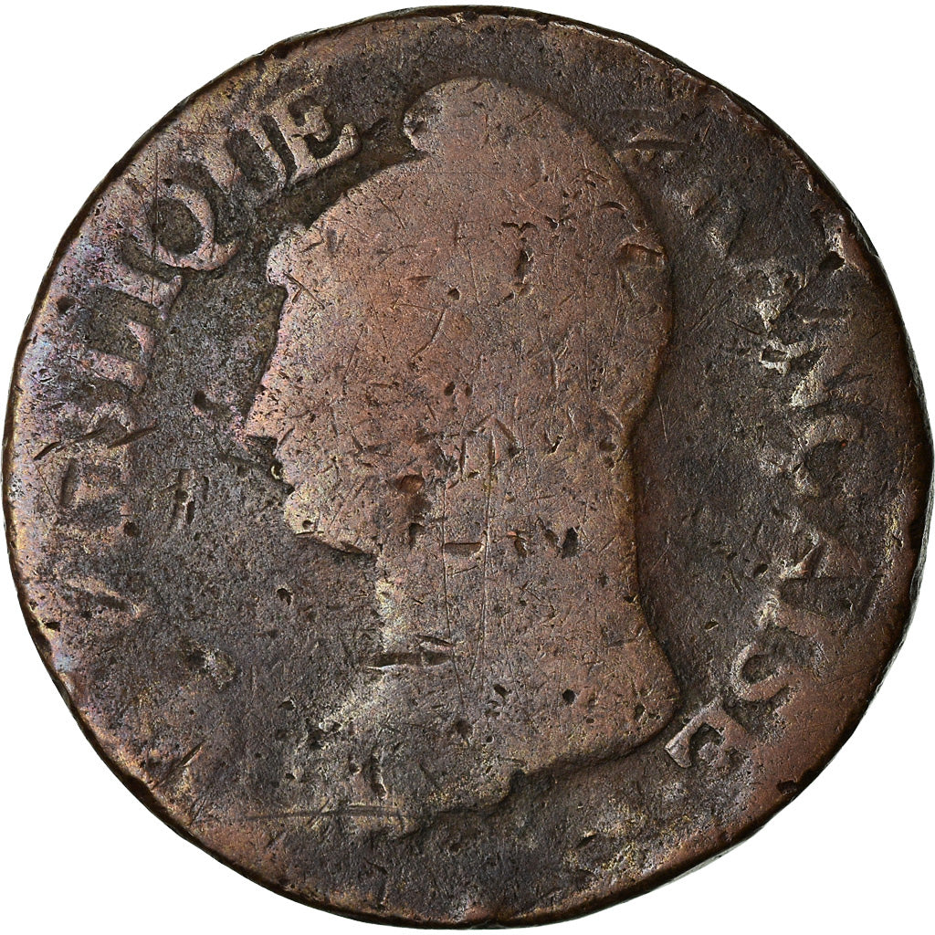 Moneta, Francia, Dupré, 5 Centimes, AN 8, Lille, B, Bronzo, KM:640.11