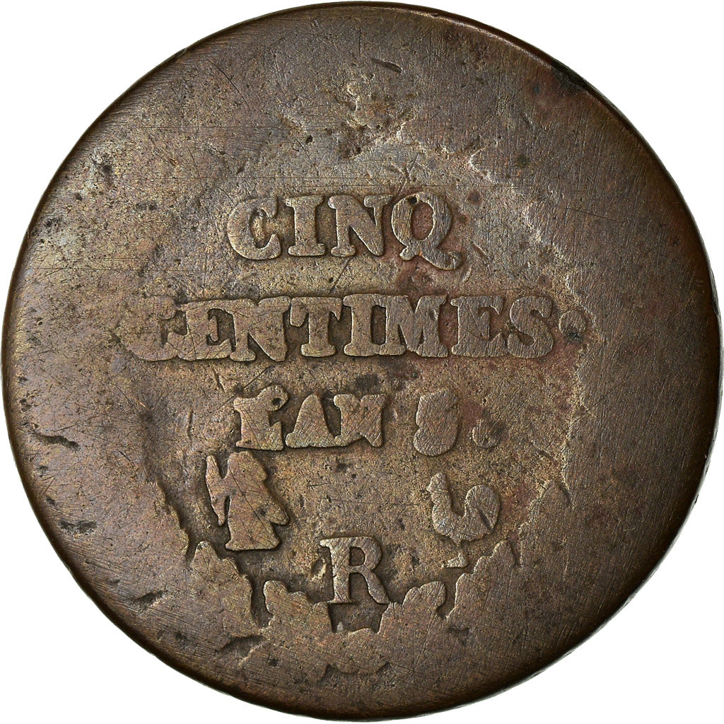 Coin, France, Dupré, 5 Centimes, AN 5, Orléans, F(12-15), Bronze, KM:640.9