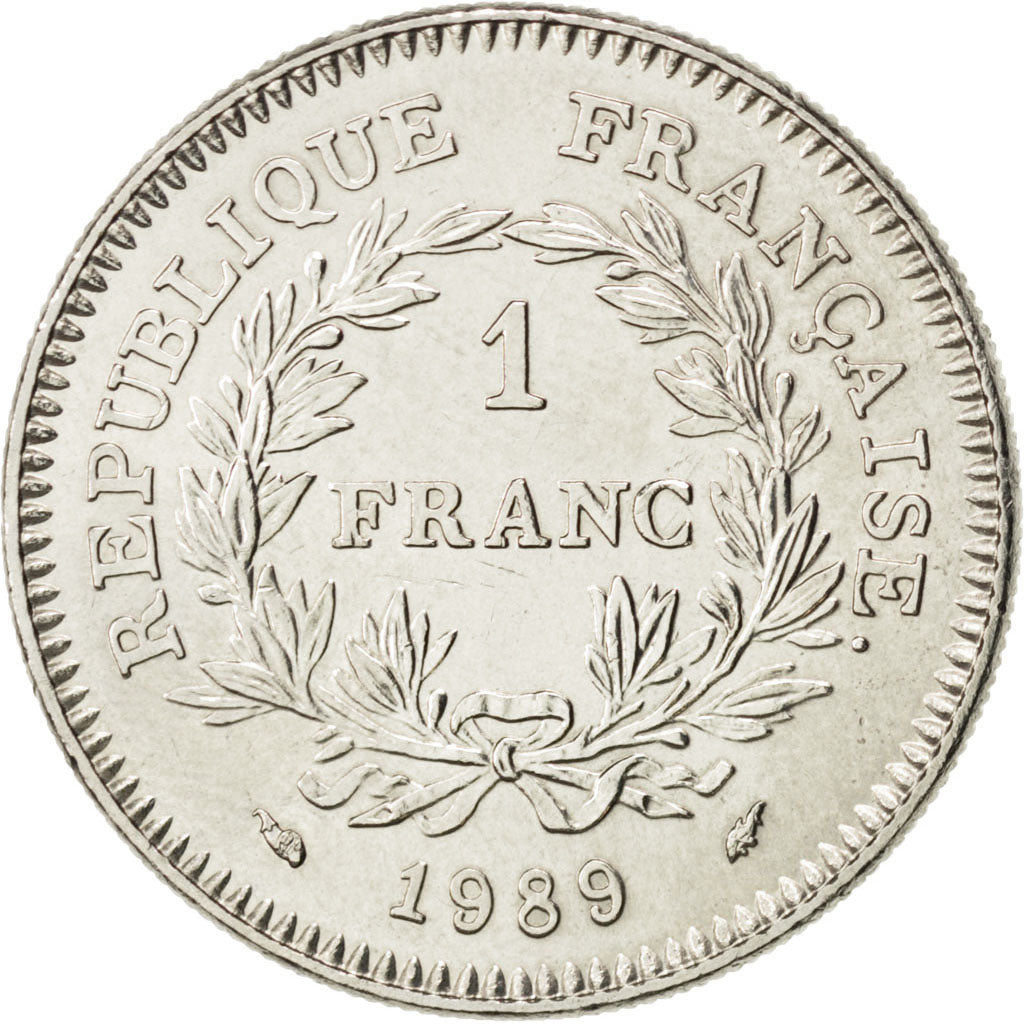 FRANCE, États généraux, Franc, 1989, KM #967, MS(63), Nickel, 24, Gadoury #477, 