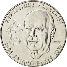 FRANCE, Jacques Rueff, Franc, 1996, KM #1160, MS(60-62), Nickel, 24, Gadoury...
