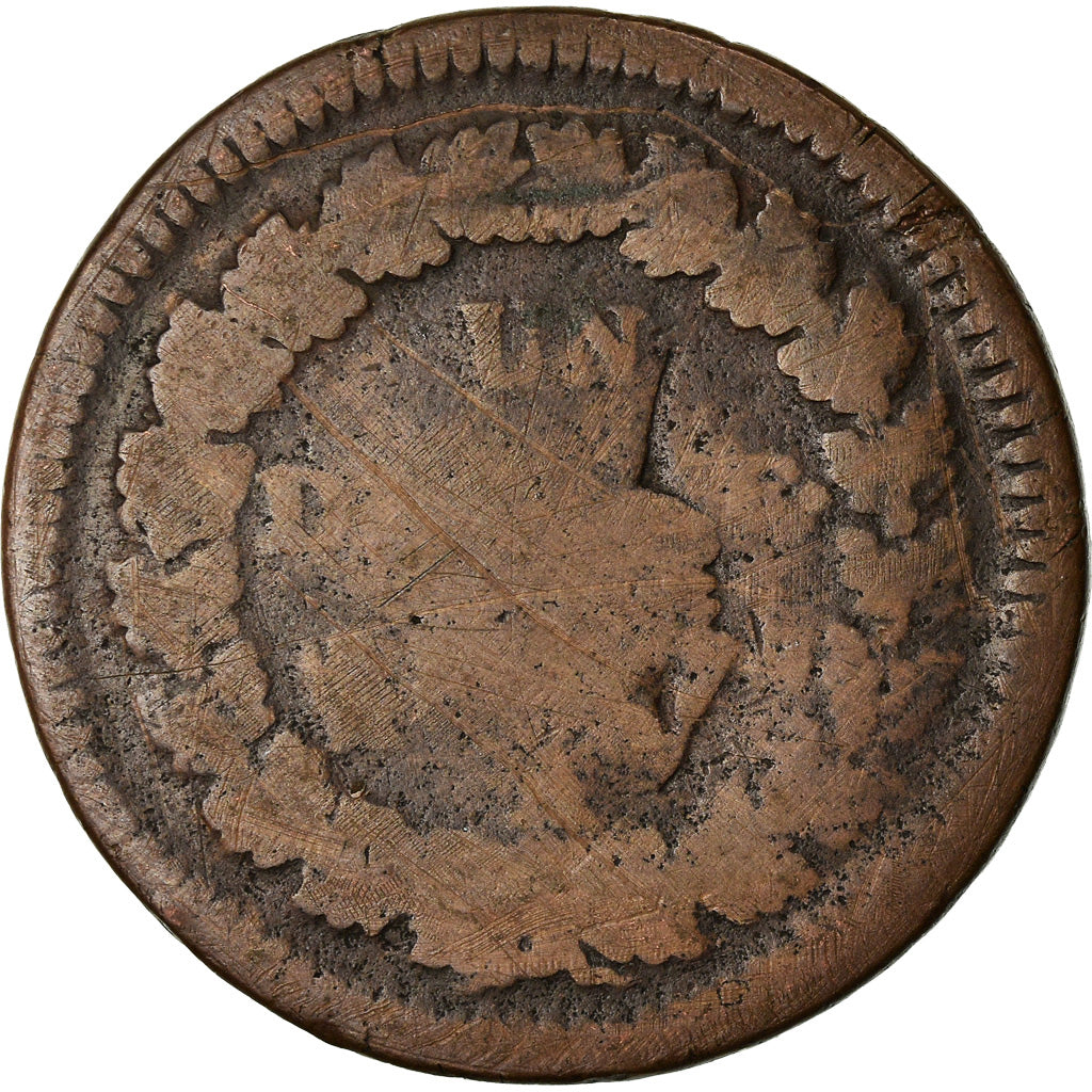 Monnaie, France, Dupré, Decime, AN 5, Paris, Refrappage du 2 décimes, B+