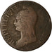 Moneta, Francia, Dupré, 5 Centimes, AN 8, Metz, B+, Bronzo, KM:640.2, Le